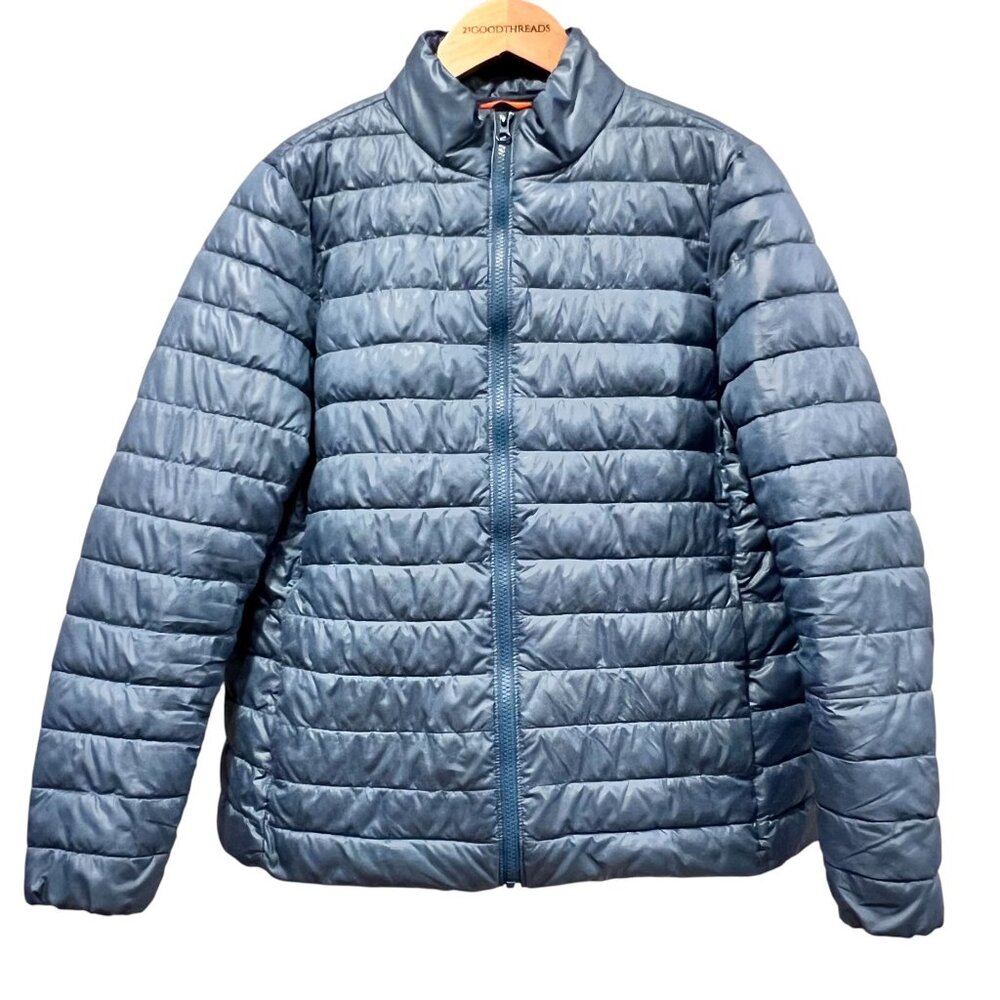 Primary Kids Lightweight Puffer Jacket, Blue Dusk, L
